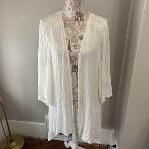 NWT Torrid White Cover Up with Lace Panel Size 1/2